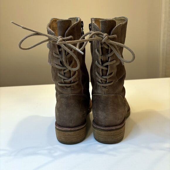 Sofft Women's Belmont Brown Leather Mid-Calf Slouch Side Zip Lace Up Booties 7 M - Picture 6 of 11